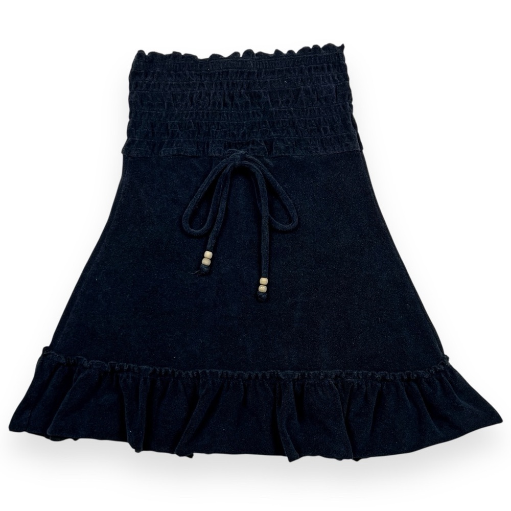 Y2K Strapless Terrycloth Mini Dress